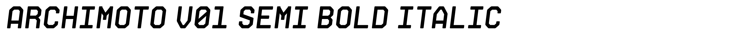 Archimoto V01 Semi Bold Italic